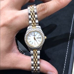 Ladies Citizen mother of pearl quartz watch